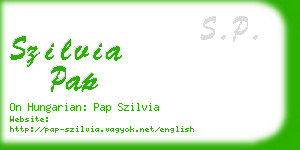 szilvia pap business card